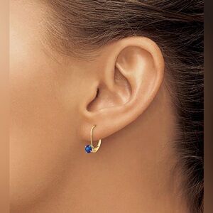 10k Gold Sapphire Earrings